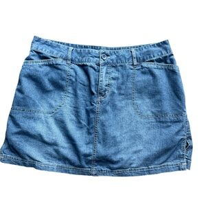 Ricki's Blue Denim Mini Skort, Stretch Cotton Spandex, Size 12